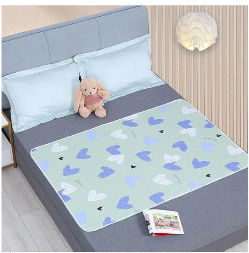 Cute Waterproof Washable Mattress Urine Mat for Baby Toddlers Cartoon Bed Protector