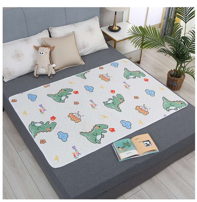 Waterproof Washable Mattress Urine Mat Baby Toddlers Cartoon Bed Protector