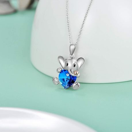 Elephant Love Hug Valentine's Necklace For Woman