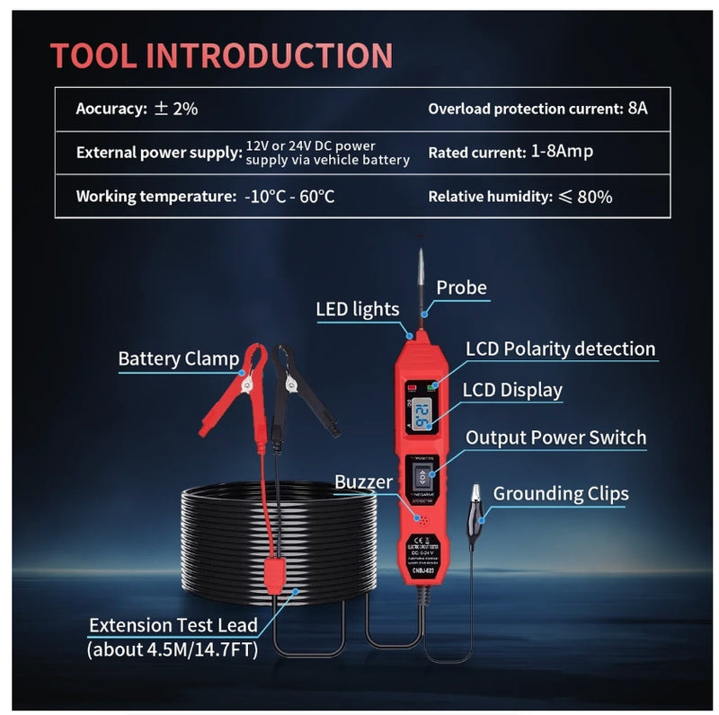 IPSTYLE Electric Circuit Tester CNBJ-823 Automobile Electrical System Test