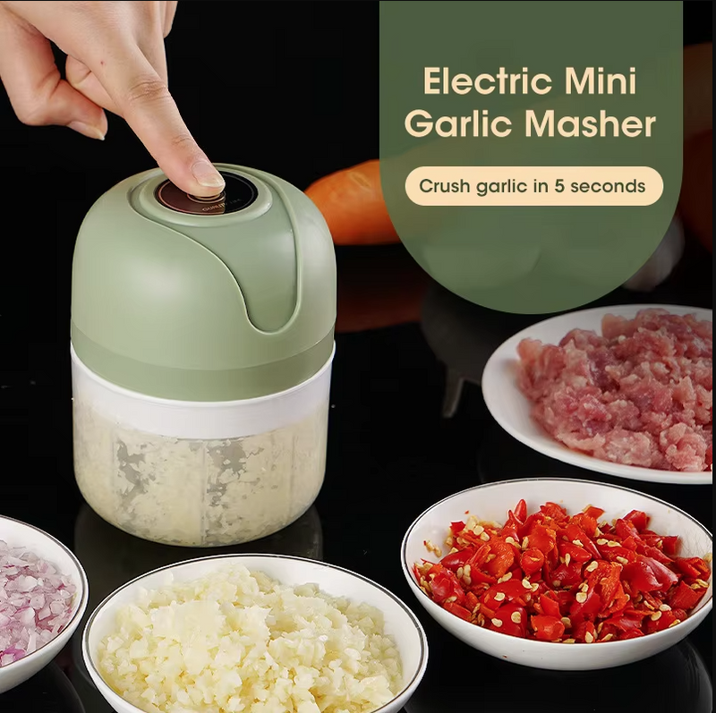 IPSTYLE 250ml Garlic Masher Crusher Electric Kitchen Food Chopper