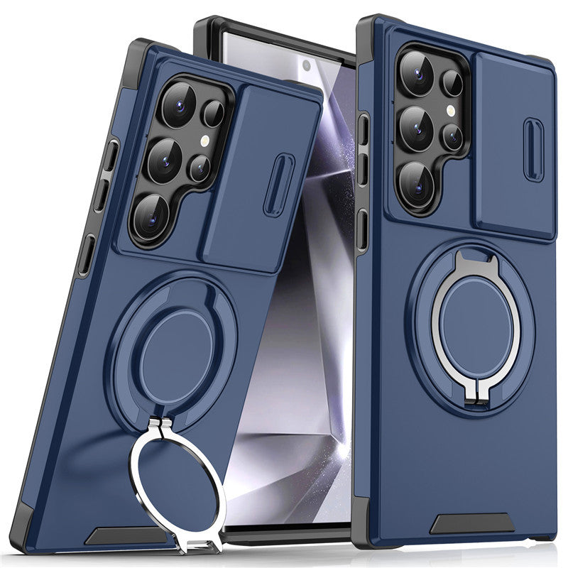 Slide Window Lens Protection Magnetic Ring for Samsung Galaxy S26 Ultra Armor case