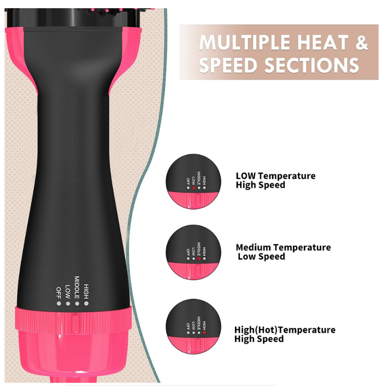 3 IN 1 Air Brush One-Step Hair Dryer Blow Dryer Brush Professional 1000W