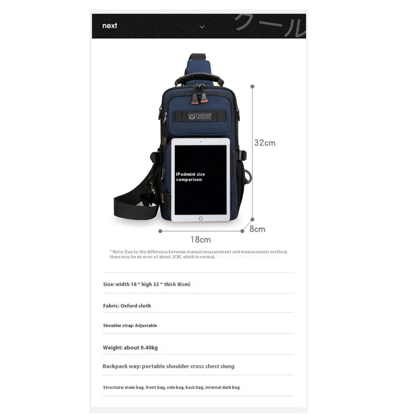 Large Capacity Chest Bag Versatile Multi-Functional Shoulder Crossbody