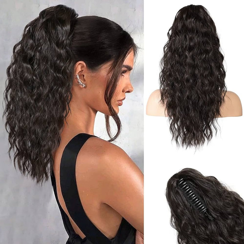 Womans Double Ponytail with Cornrow-style Voluminous