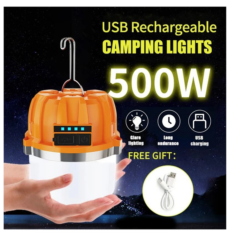 LED Camping Light Outdoor Camping BBQ Tents Hanging Lantern PowerBank
