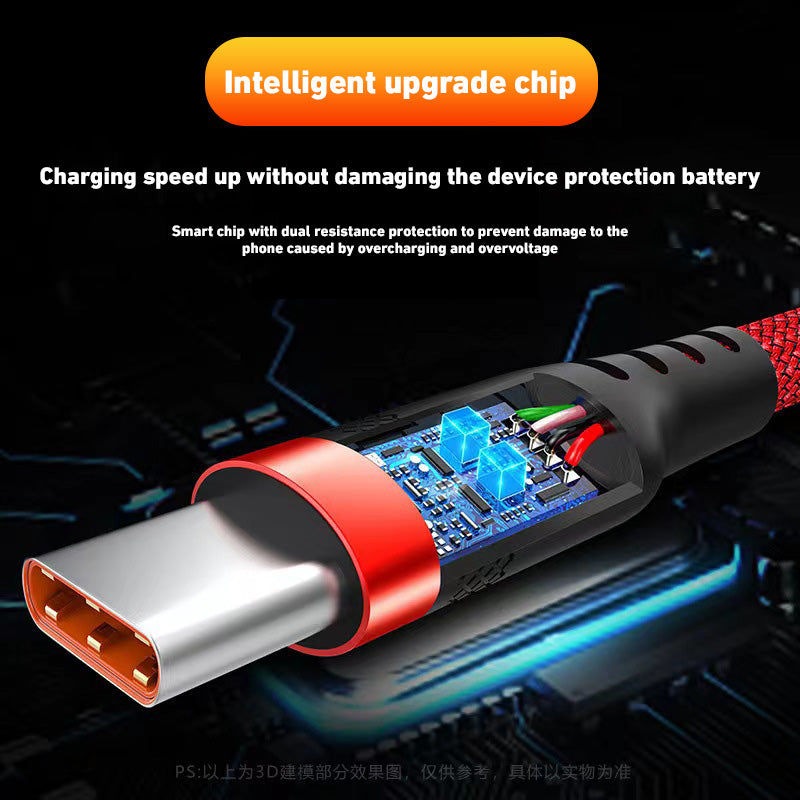 3m Cable Extended USB TYPE-C Micro Lightning Cable Braided Data Cable