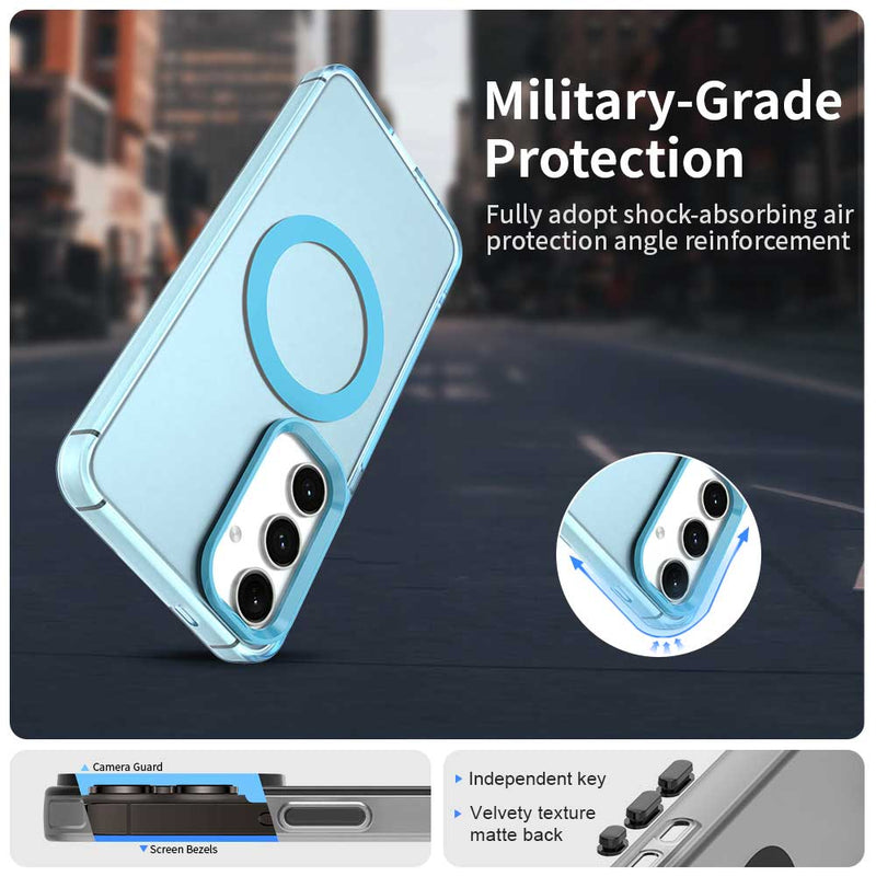 Phone Case for Samsung Galaxy S25 Plus, Compatible with Magsafe, Shockproof Magnetic Case Cover
