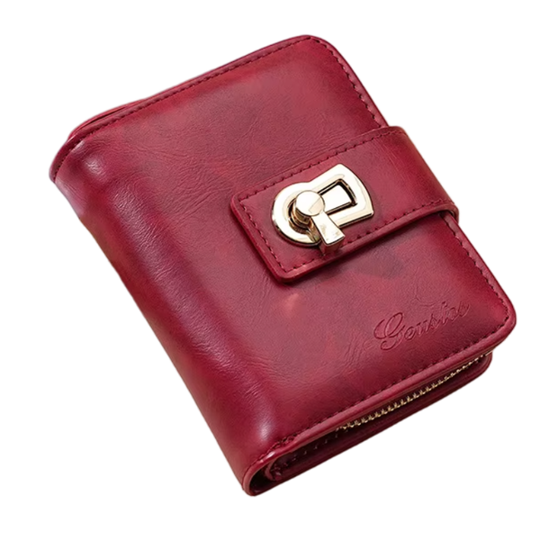Wallet Women's Soft Leather Zipper Folding Card Holder