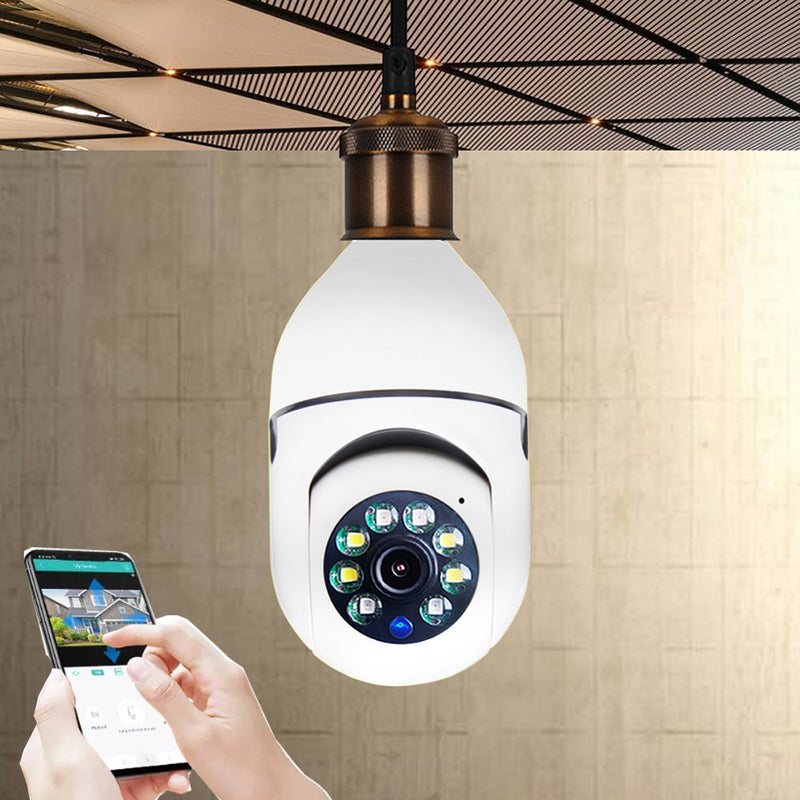 2MP E27 Socket Lamp Holder CCTV WiFi IP Camera PTZ Two Way Audio Home Security Bulb Camera