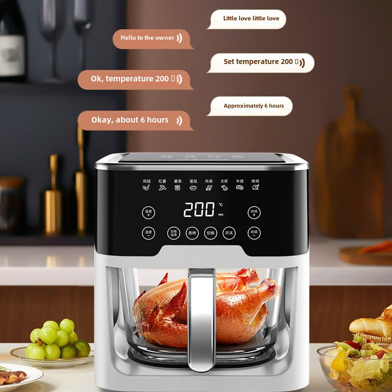 4L Fully Automatic Large-Capacity Air Fryer with Transparent Oven and Microwave Airfryer