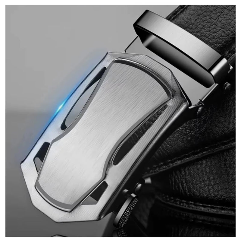 Fashion Business Men'S Belt Genuine Luxury Belt Metal Buckle Belt Soft Belt