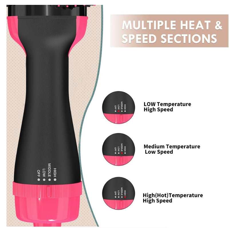 3 IN 1 Air Brush One-Step Hair Dryer Blow Dryer Brush Professional 1000W