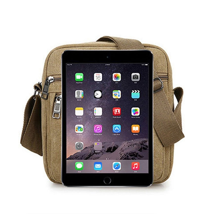 Canvas Shoulder Bag Casual Bag Sling Small Waterproof Business Handbag