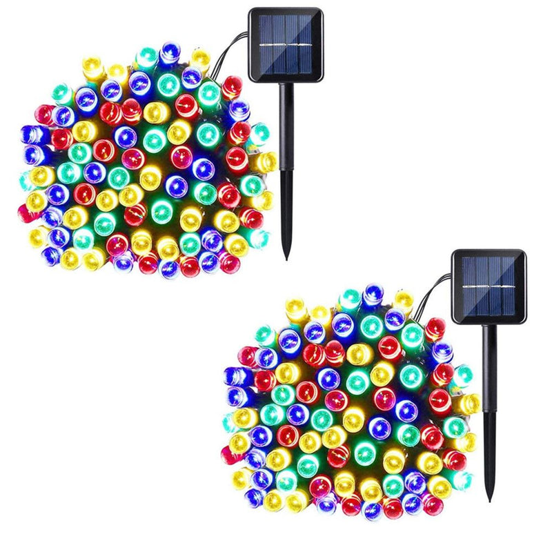 2 X Solar String Lights 100 LED 12M Decorative Lamp for Christmas