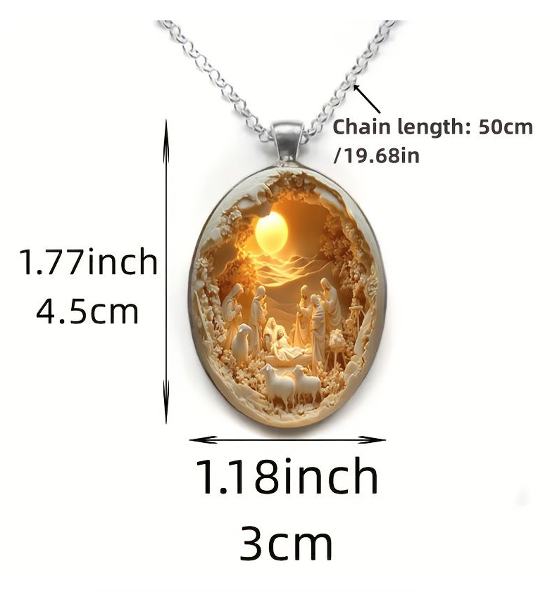 Glass Ball Pendant Necklace Charm Trendy Pendant Transparent Adjustable