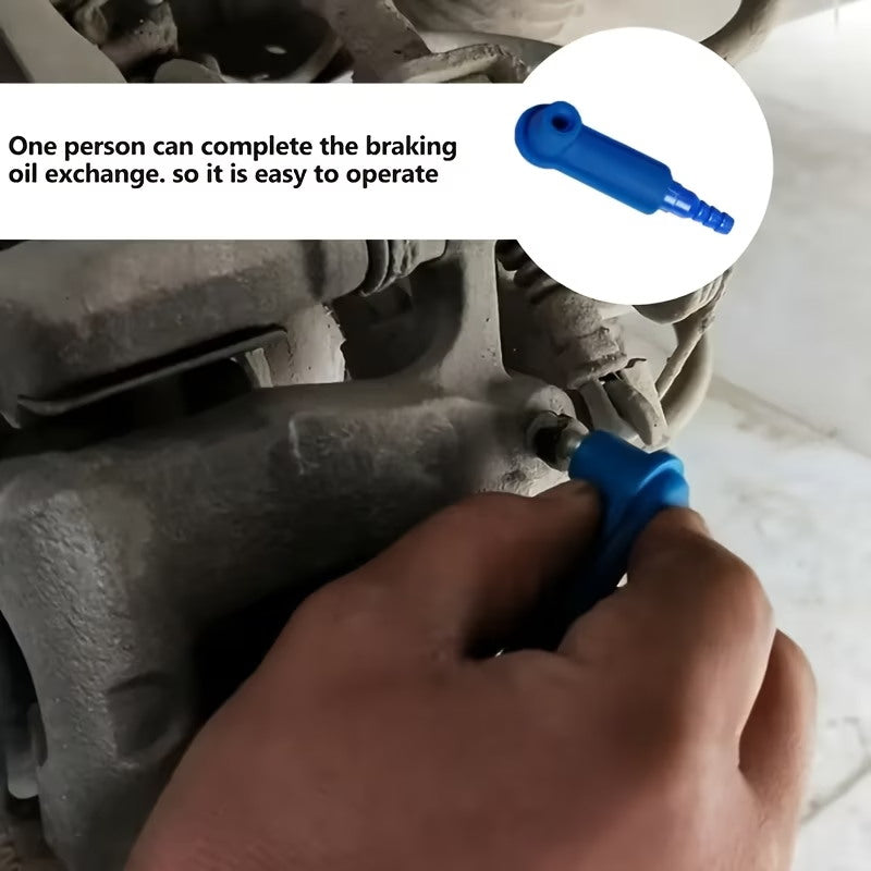 5Piece Brake Fluid Bleeder Connectors, Automotive Brake Oil Change & Air Exhaust Tools