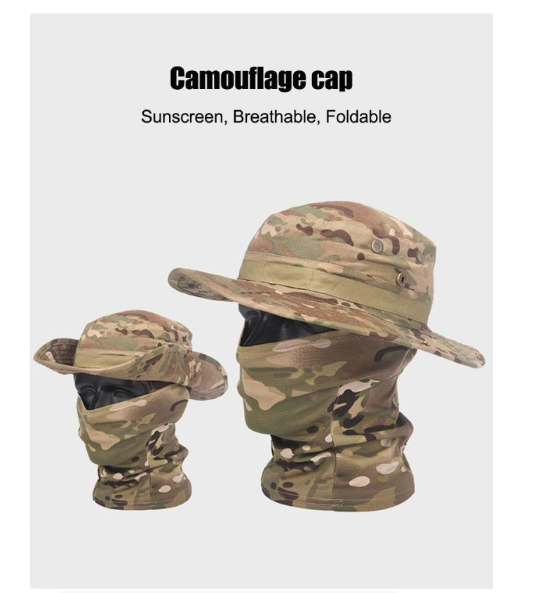 Camouflage Cap Balaclava Hat Suit Foldable Soft Hat Outdoor Hunting Fishing