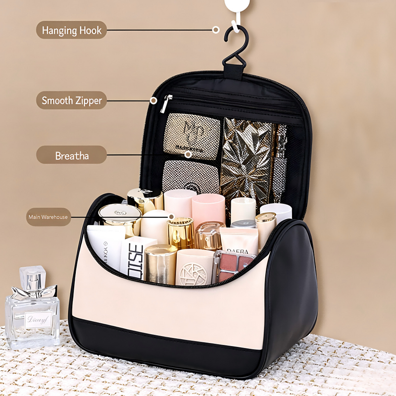 Stylish Color-Blocked Portable Multi-Functional Hangable  Bag
