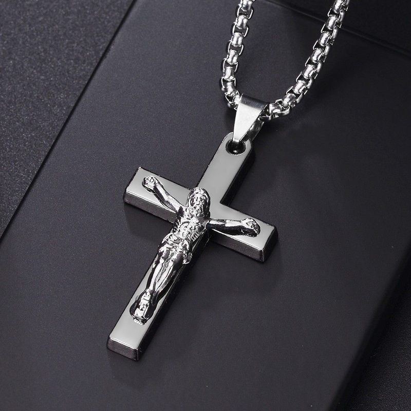 Jesus Saint Benedict Necklace Cross Necklace Pendant Vintage Jewelry