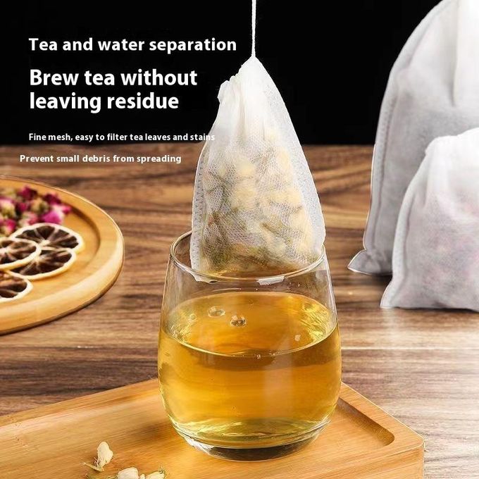 100pcs White Non-woven Empty Teabags String Filter Paper