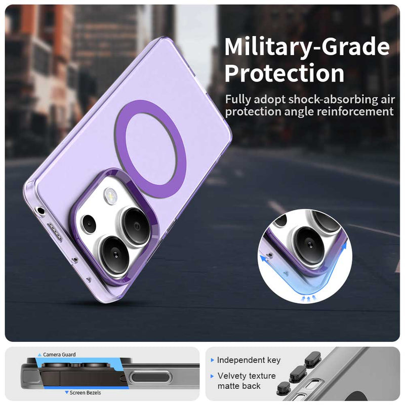 Phone Case for Xiaomi Redmi Note 13 Pro 4G, Compatible with Magsafe, Shockproof Magnetic Case Cover