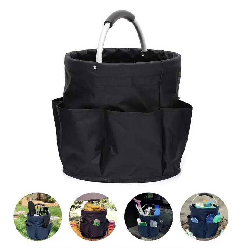 Portable Foldable Picnic Basket Garden Tool Basket Outdoor Travel Storage