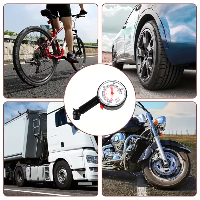 Precision Tire Pressure Gauge – Dual Scale PSI/Bar, No Battery Needed