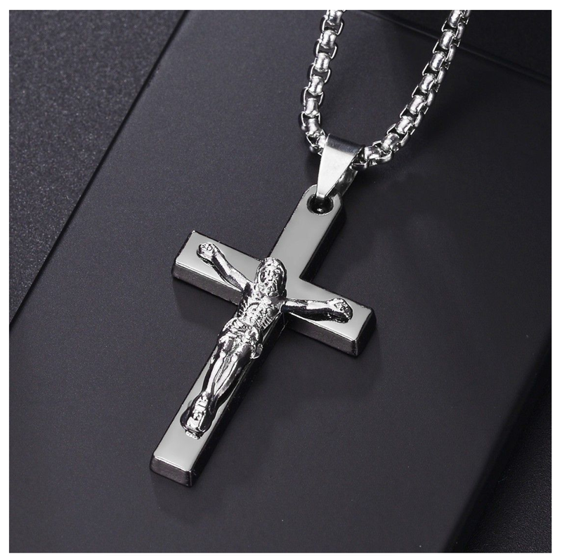 Jesus Saint Benedict Necklace Cross Necklace Pendant Vintage Jewelry