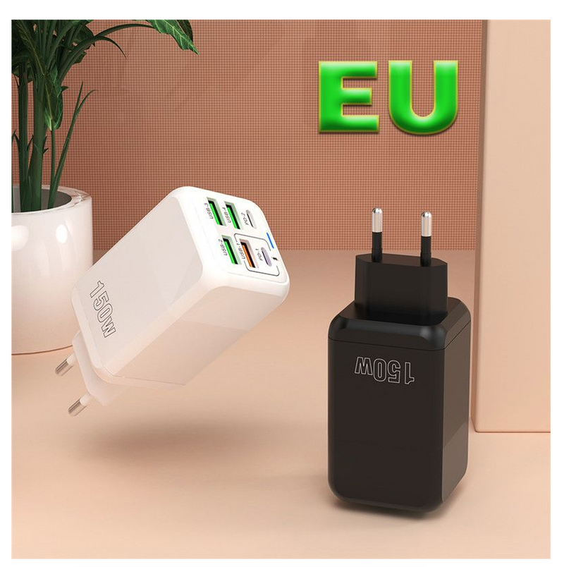 6 Ports Quick Charger Wall Adapter PD QC 3.0 USB C