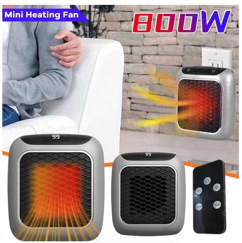 IPSTYLE Mini Heater 800W Fast Heating Plug In Heater with Remote Control
