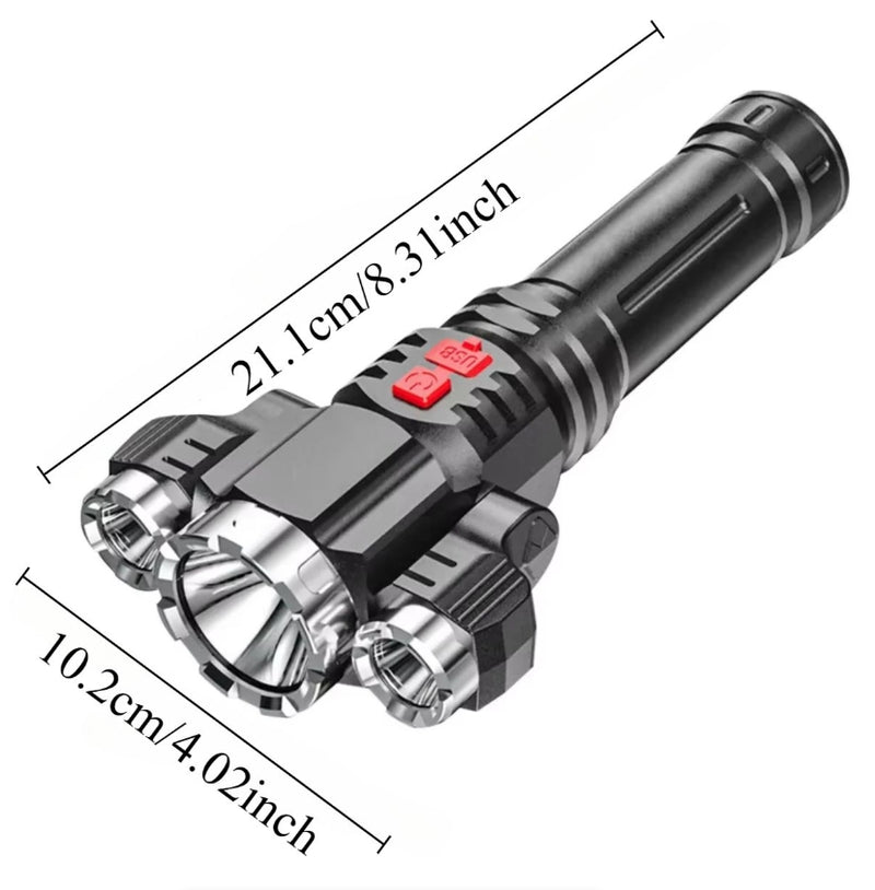 3 LED Flashlight Strong Waterproof Outdoor Camping Bike Light