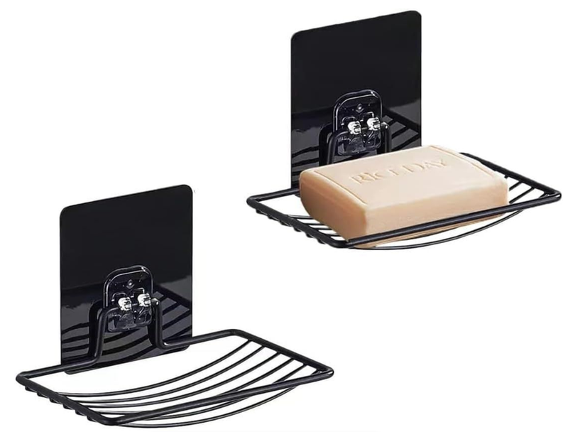 IPSTYLE Soap Holder Adhesive Soap Dish Strong Rust proof Soap Rack 2PCS