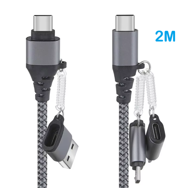 5In1 USB A/C To C/Micro/Lightning Cable Quick charging data cable