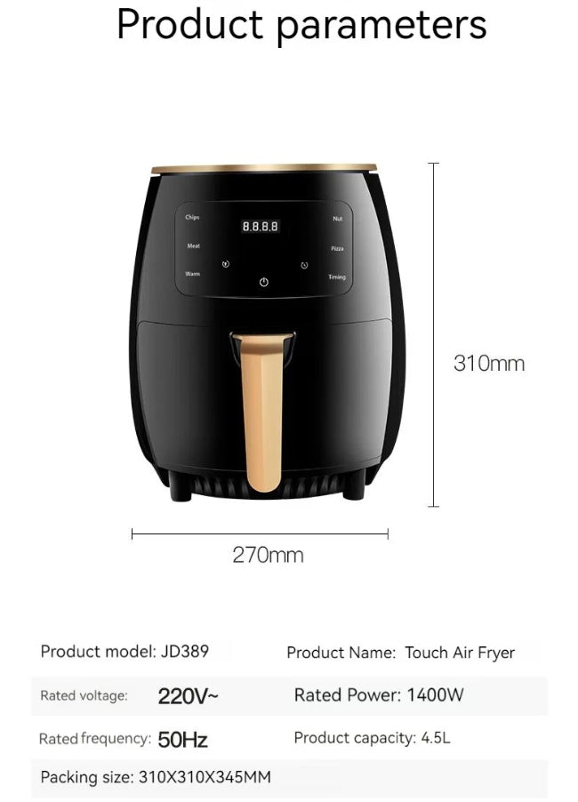 4.5L Air Fryer Multi-functional Intelligent Touch Screen Oven