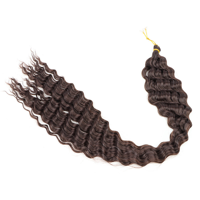 Crochet-style Synthetic Hair Extensions, Deep Wave Bulk Hair (30inch) Deep Wave Crochet Hair