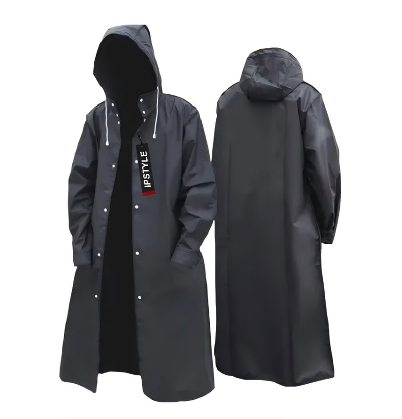 IPSTYLE Fashion Adult Waterproof Long Raincoat Ladies Men Raincoat