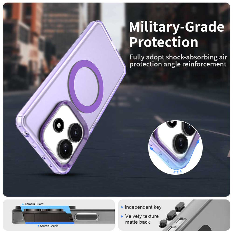 Phone Case for Xiaomi Redmi Note 14 5G, Compatible with Magsafe, Shockproof Magnetic Case Cover
