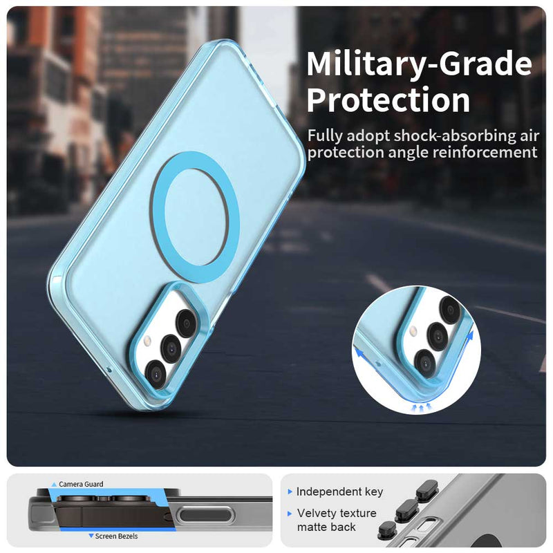 Phone Case for Samsung Galaxy M55S 5G, Compatible with Magsafe,Shockproof Magnetic Case Cover