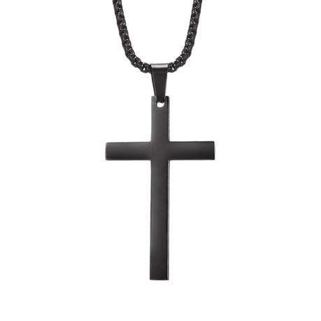 Cross Necklace for Men - Plain Cross Pendant Necklace