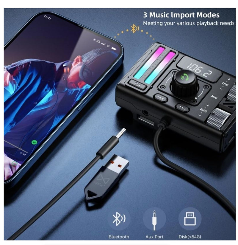 IPSTYLE Car Mp3 Bluetooth-compatible FM Transmitter Digital Display