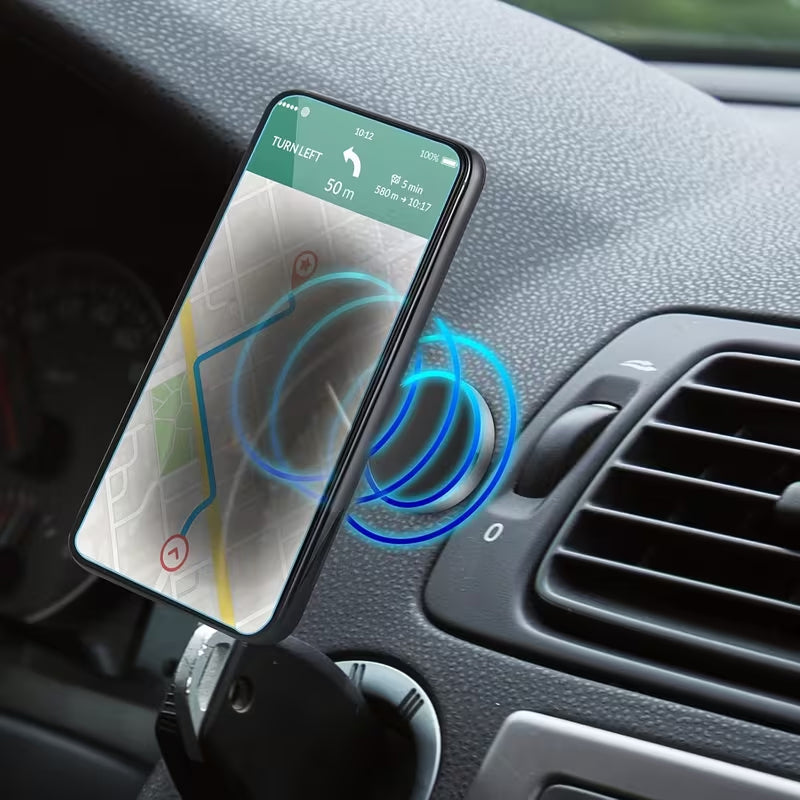 4Piece Aluminum Alloy Magnetic Phone Holders, Car Mount Stick-On Brackets for Navigation