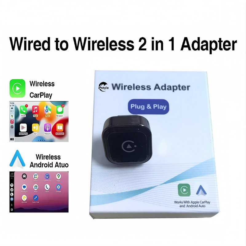 2 in 1 Wireless CarPlay Adapter Android Auto Wireless Adapter