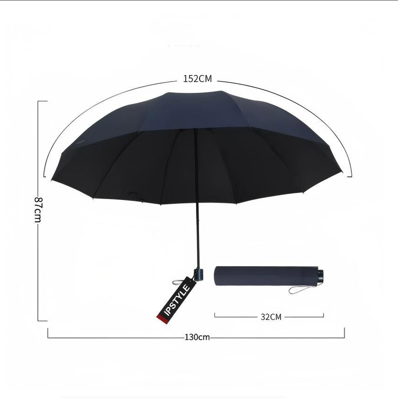 Oversized Folding Umbrella Windproof and Waterproof Large Sun Rain - 130CM