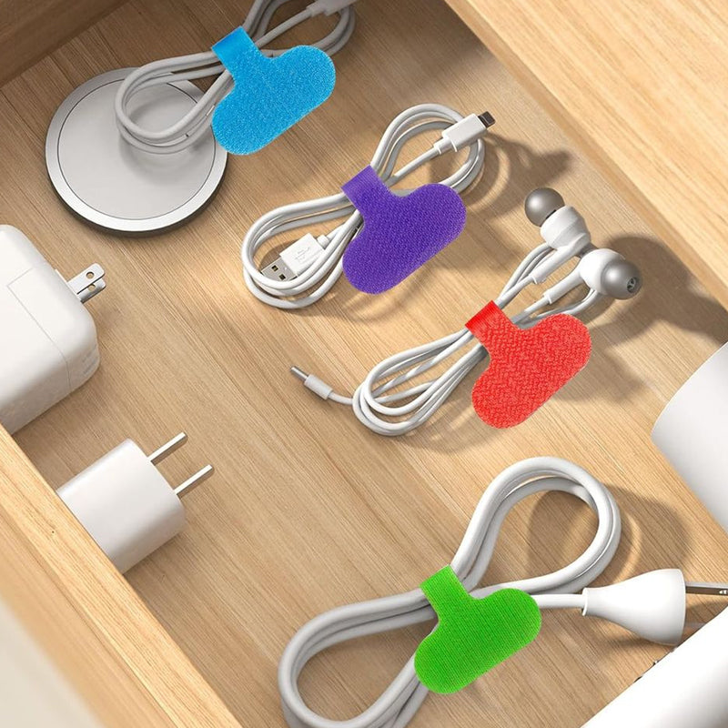 10-Piece Reusable Cable Labels, Write-On Velcro Cord Organizer