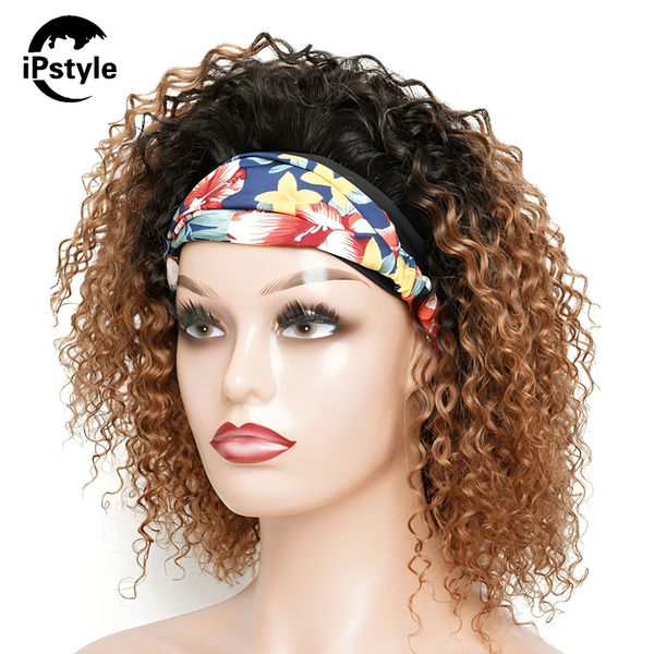 Hair Wigs Woman Short Curly Headband Wig Jerry Curly Wear