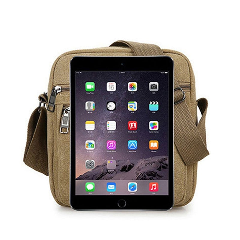 Canvas Shoulder Bag Casual Bag Sling Small Waterproof Business Handbag