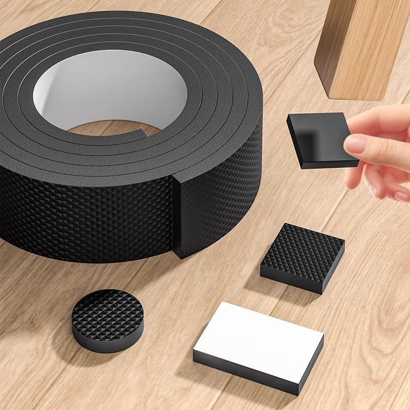 2M Cuttable Chair Foot Pads, Thick Anti-Slip Noise-Reducing Furniture Floor Protectors