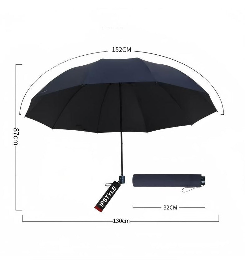 130CM Oversized Folding Umbrella Windproof and Waterproof Large Sun Rain