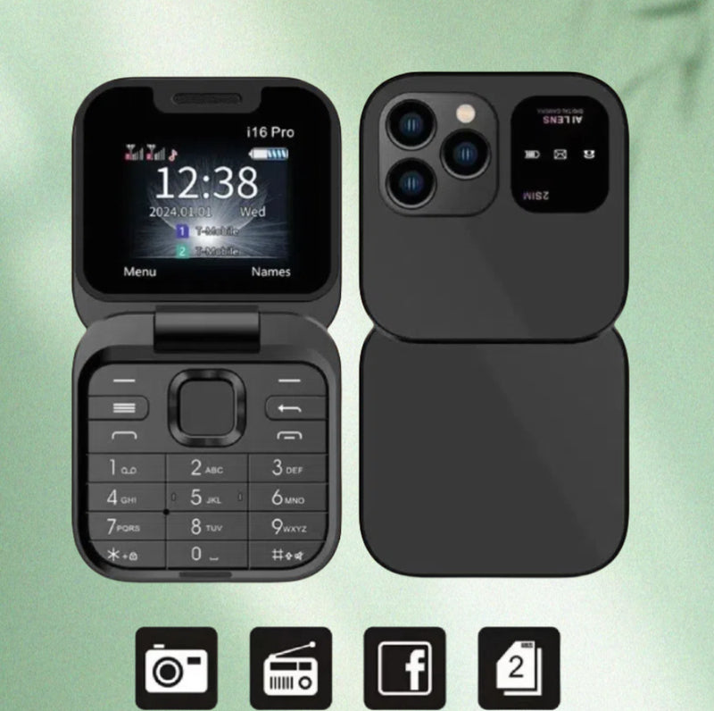 i16 PRO Mini Flip Mobile Phone
